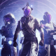 Three Destiny Guardians standing in front of an Ascendant Glyph